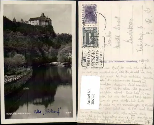 386326,Rosenburg am Kamp Blick zum Schloss