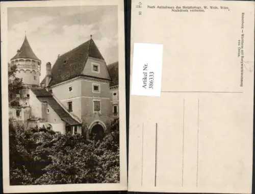 386333,Rosenburg am Kamp Schloss Wartturm m. Burgwartswohnung Turm