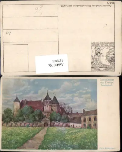 417946,Künstler AK Otto Stoitzner Rosenburg am Kamp Turnierhof