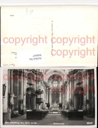 468647,Stift Altenburg Stiftskirche Kirche Innenansicht