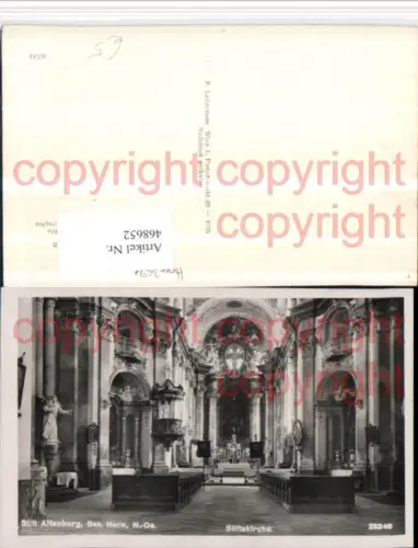 468652,Stift Altenburg Stiftskirche Kirche Innenansicht