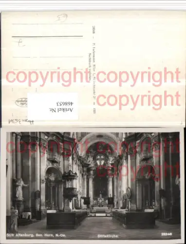 468653,Stift Altenburg Stiftskirche Kirche Innenansicht