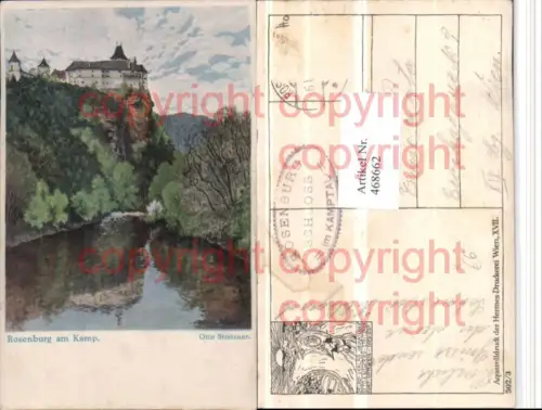 468662,Künstler AK Otto Stoitzner Schloss Rosenburg am Kamp