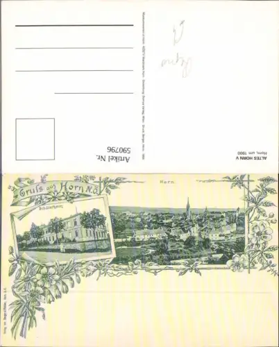 590796,Repro Litho Horn Schülerheim um 1900