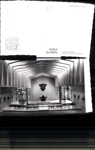 672654,Foto Ak Horn Spätberufenen-Seminar Kapelle Blick z. Altar