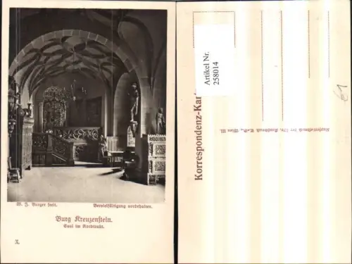 258014,Burg Kreuzenstein b. Leobendorf Saal im Nordtrakt Innenansicht
