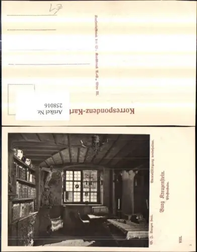 258016,Burg Kreuzenstein b. Leobendorf Pfaffenstube Innenansicht