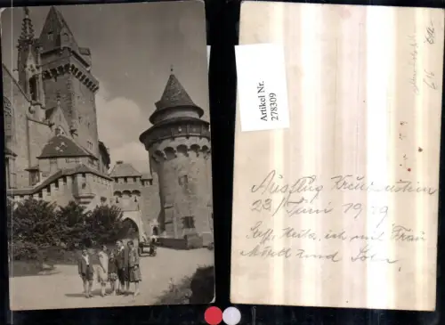 278309,Seltene Foto AK Burg Kreuzenstein b. Leobendorf Gruppenfoto 1929