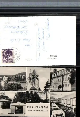 322883,Ober-Rohrbach Turm Erholungsheim Speisesaal Mehrbildkarte