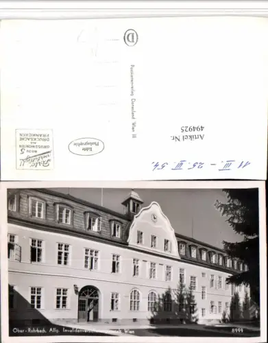 ,Oberrohrbach Invalidenversicherungsanstalt Gebäude