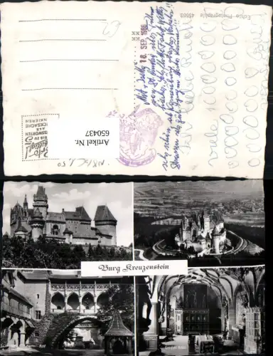 650437,Mehrbild Ak Burg Kreuzenstein Leobendorf Hof Grosser Saal