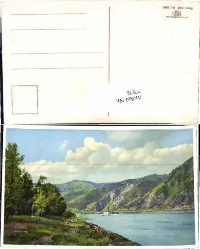 77876,Photochromie 393-5290 Wachau Spitz Dampfer Dürnstein