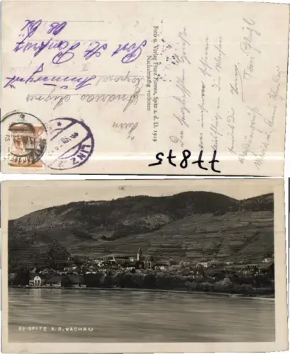 77875,Spitz a.d. Donau Fotokarte 1929