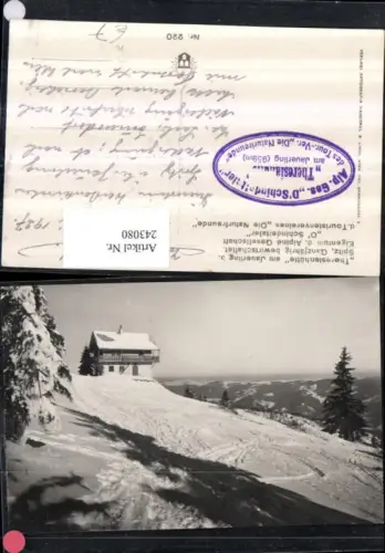 243080,Theresienhütte Berghütte am Jauerling b. Spitz Winterbild