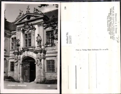 251377,Dürnstein an d. Donau Stiftsprotal Kirche Portal