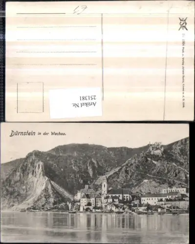 251381,Dürnstein in d. Wachau Totale m. Ruine