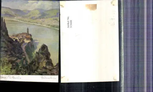 313608,Künstlerkarte Max Pistorius Dürnstein Wachau