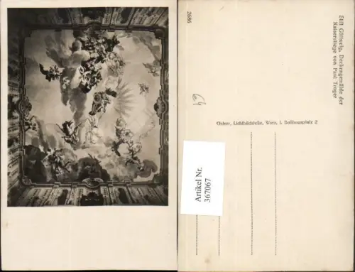 367067,Stift Göttweig Deckengemälde der Kaiserstiege von Paul Troger