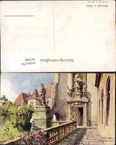 367080,Künstler AK Fritz Lach Dürnstein an d. Donau Stift Partie pub B.K.W.I. 670euro10