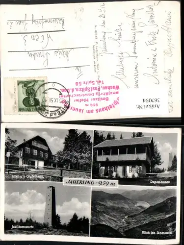 367094,Jauerling b. Spitz an d. Donau Warte Turm Gipfelhaus Dependance Mehrbildkarte