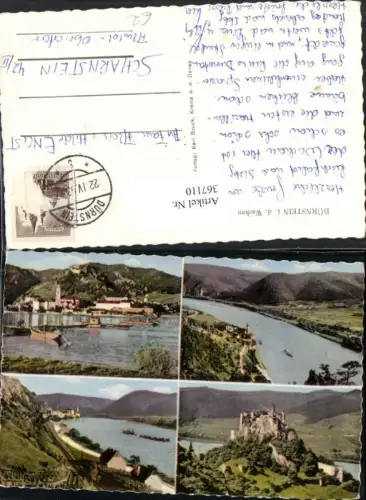 367110,Dürnstein in d. Wachau Totale Ruine Mehrbildkarte