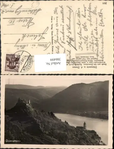 386499,Dürnstein an d. Donau Teilansicht m. Ruine