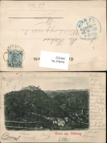 386522,Gruß aus Göttweig m. Stift b. Furth Totale