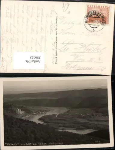 386525,Fernblick vom Sandl in d. Wachau m. Dürnstein und Rossatz