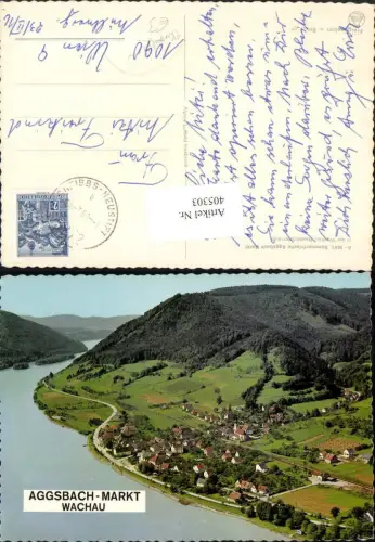 405303,Aggsbach Markt Totale in d. Wachau Fliegeraufnahme