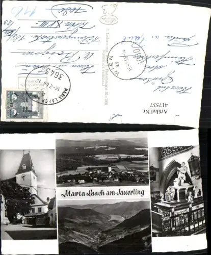417537,Maria Laach am Jauerling Totale Kirche Grabmal Mehrbildkarte