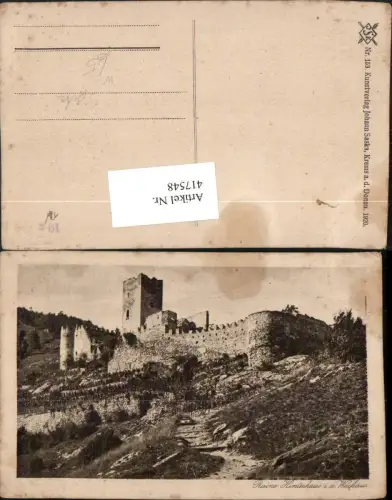 417548,Ruine Hinterhaus in d. Wachau b. Spitz an d. Donau