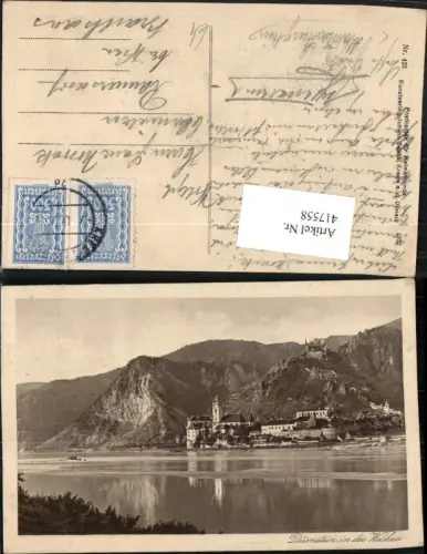 417558,Dürnstein in d. Wachau Totale m. Ruine