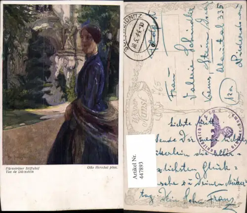 447893,Künstler AK Otto Herschel Dürnstein Stift pub B.K.W.I. 1932 Feldpost Sanitärschule