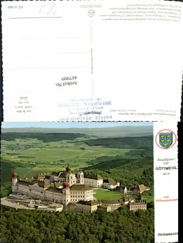 447909,Göttweig in d. Wachau Stift pub Alpine Luftbild 61089