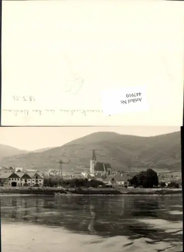 447910,Fotokarte Weißenkirchen in d. Wachau Teilansicht Kirche 1956