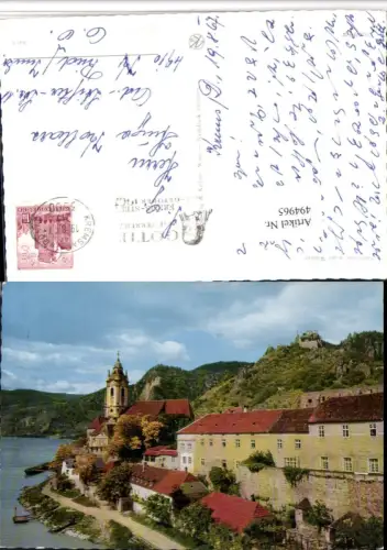 ,Dürnstein in d. Wachau Teilansicht Kirche m. Ruine