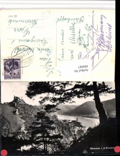 ,Dürnstein in d. Wachau Totale m. Ruine