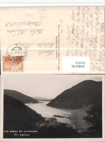 511512,Selten Foto AK Donau b. Aggsbach in d. Wachau Dampfer