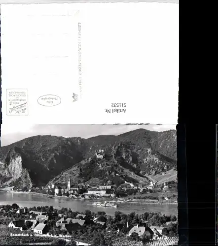 511532,Rossatzbach u. Dürnstein in d. Wachau Totale m. Ruine