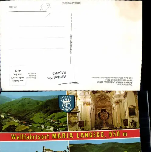 545085,Maria Langegg b. Bergern im Dunkelsteinerwald pub Alpine Luftbild