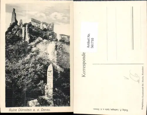 561710,Ruine Dürnstein a. d. Donau Wachau pub F. Ladinger