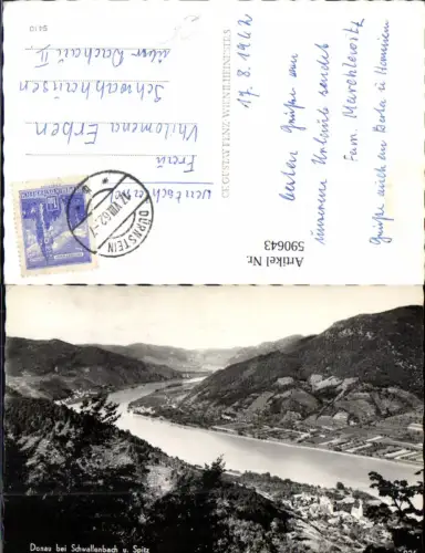 590643,Foto Ak Donau b. Schwallenbach u. Spitz