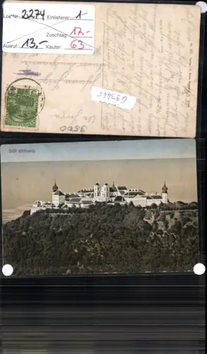 693445 Stift Göttweig Bahnpost Zug 239 Krems St. Pölten pub F. Wurz 237