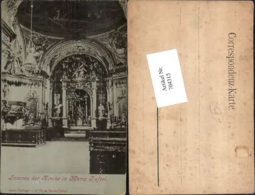704315 Maria Taferl seltene Ansicht Kirche Innen Photograph F. Thom