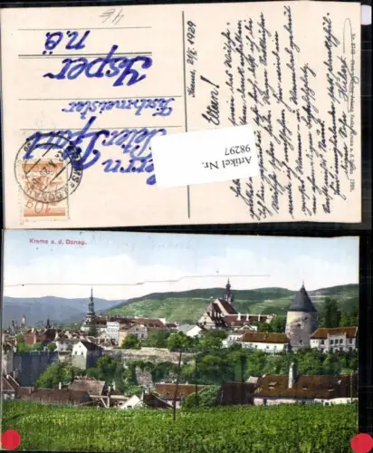 98297,Krems a.d. Donau Wiesenpartie Tolle Ansicht 1928