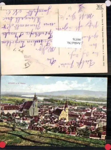 99576,Krems a.d. Donau Totale COLOR 1912