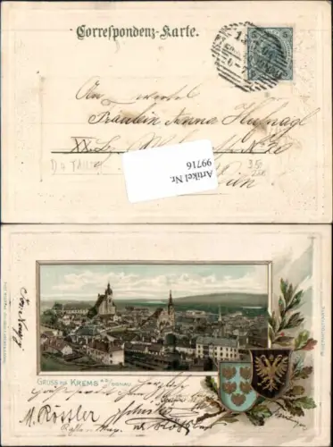 99716,Passepartoutkarte Gruss aus Krems a.d. Donau