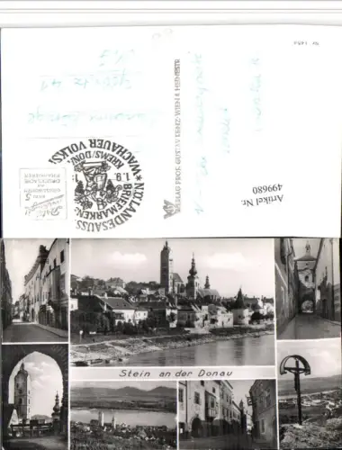 499680,Krems an d. Donau Stein Totale Kreuz Kirche Tor Mehrbildkarte
