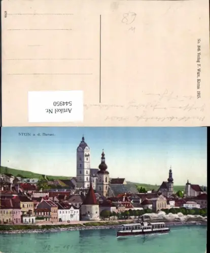 544950,Stein an der Donau bei Krems m. Dampfer