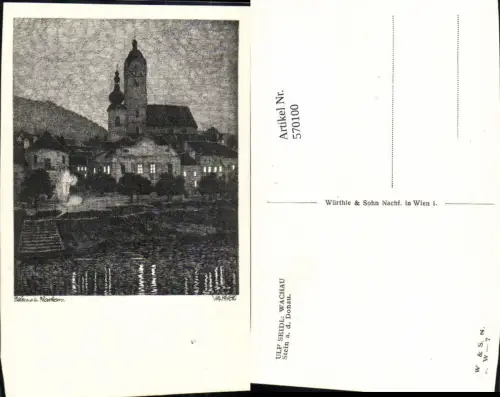 570100,tolle Künstler AK Ulf Seidl Stein an der Donau Krems